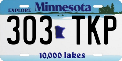 MN license plate 303TKP