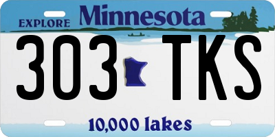 MN license plate 303TKS