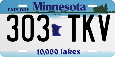 MN license plate 303TKV