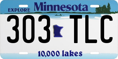 MN license plate 303TLC