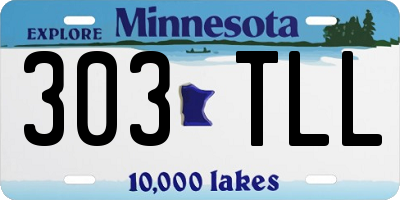MN license plate 303TLL