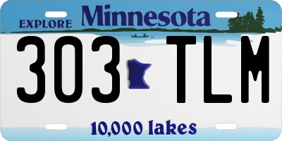 MN license plate 303TLM
