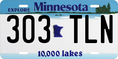 MN license plate 303TLN