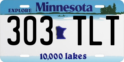 MN license plate 303TLT