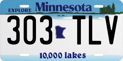 MN license plate 303TLV