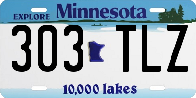 MN license plate 303TLZ