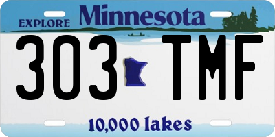 MN license plate 303TMF