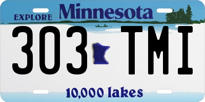 MN license plate 303TMI