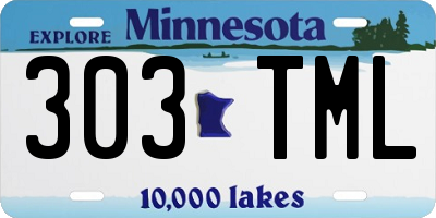 MN license plate 303TML