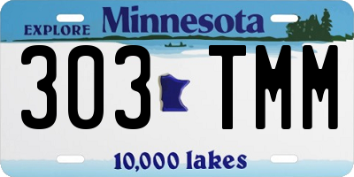 MN license plate 303TMM