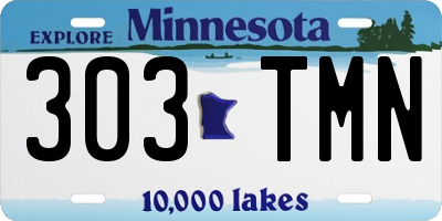 MN license plate 303TMN