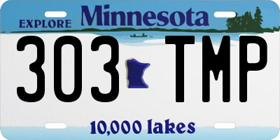 MN license plate 303TMP