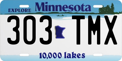 MN license plate 303TMX