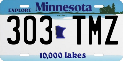 MN license plate 303TMZ