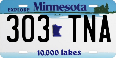 MN license plate 303TNA