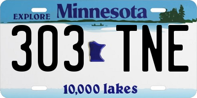 MN license plate 303TNE