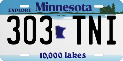 MN license plate 303TNI