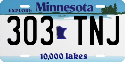 MN license plate 303TNJ
