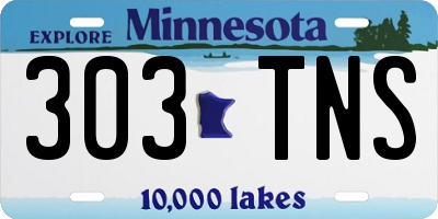 MN license plate 303TNS
