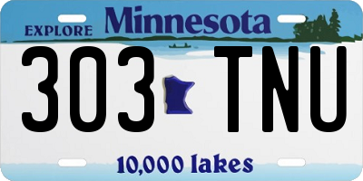 MN license plate 303TNU