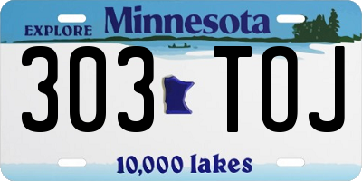 MN license plate 303TOJ