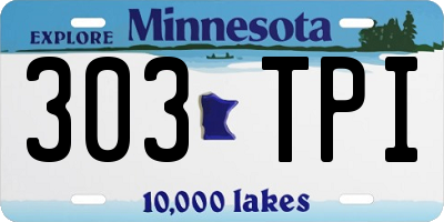 MN license plate 303TPI