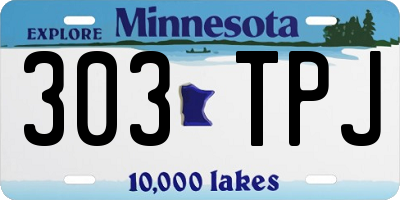MN license plate 303TPJ
