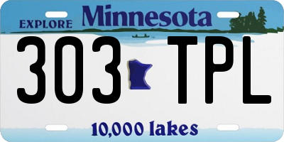 MN license plate 303TPL