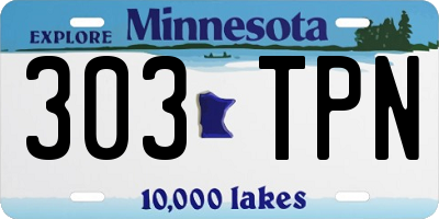 MN license plate 303TPN