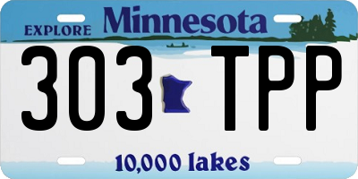 MN license plate 303TPP