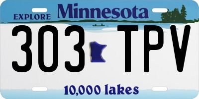 MN license plate 303TPV
