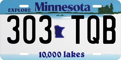 MN license plate 303TQB
