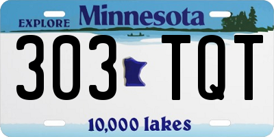 MN license plate 303TQT