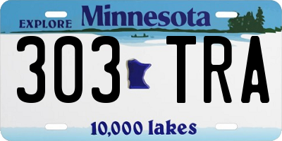 MN license plate 303TRA