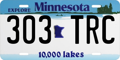 MN license plate 303TRC