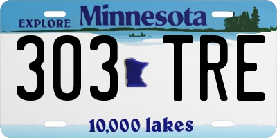 MN license plate 303TRE
