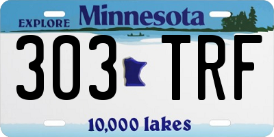 MN license plate 303TRF