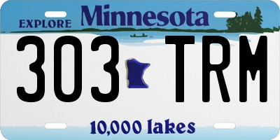 MN license plate 303TRM