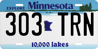 MN license plate 303TRN