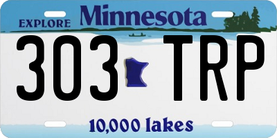 MN license plate 303TRP