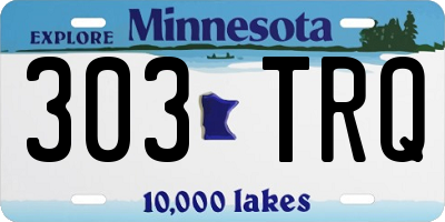 MN license plate 303TRQ