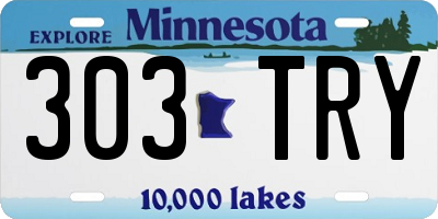 MN license plate 303TRY