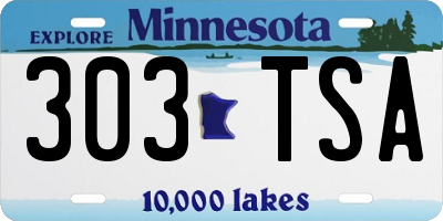 MN license plate 303TSA