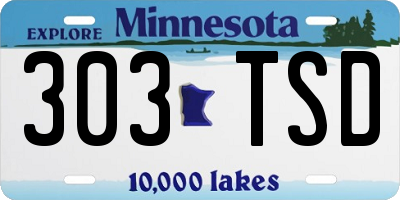 MN license plate 303TSD