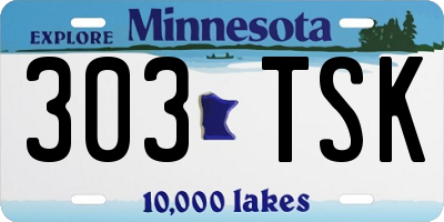 MN license plate 303TSK
