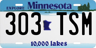 MN license plate 303TSM