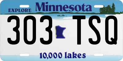 MN license plate 303TSQ