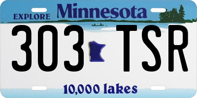 MN license plate 303TSR