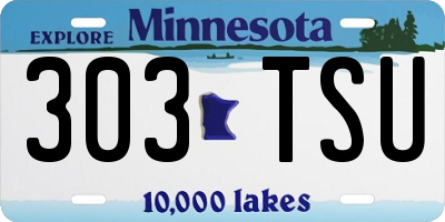 MN license plate 303TSU