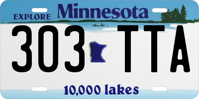 MN license plate 303TTA